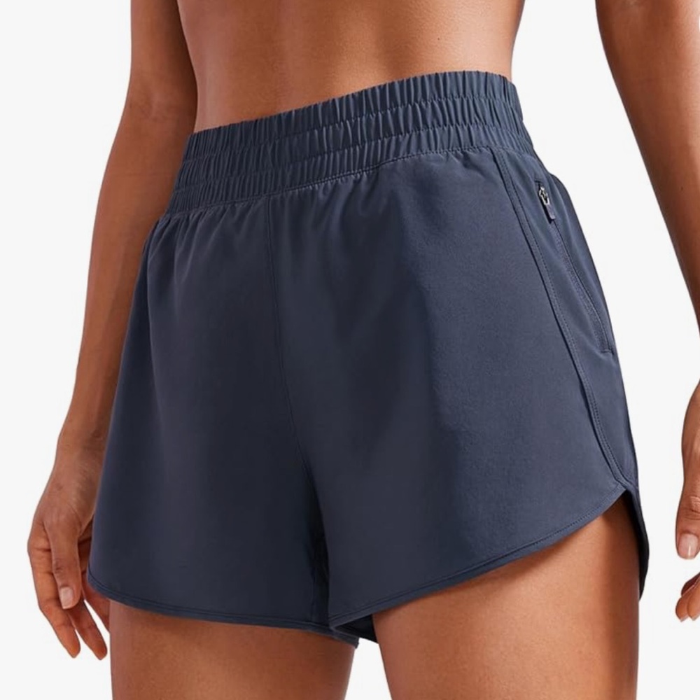 NEW CRZ YOGA Women's High Waisted Running Shorts Mesh Liner Size: XS
